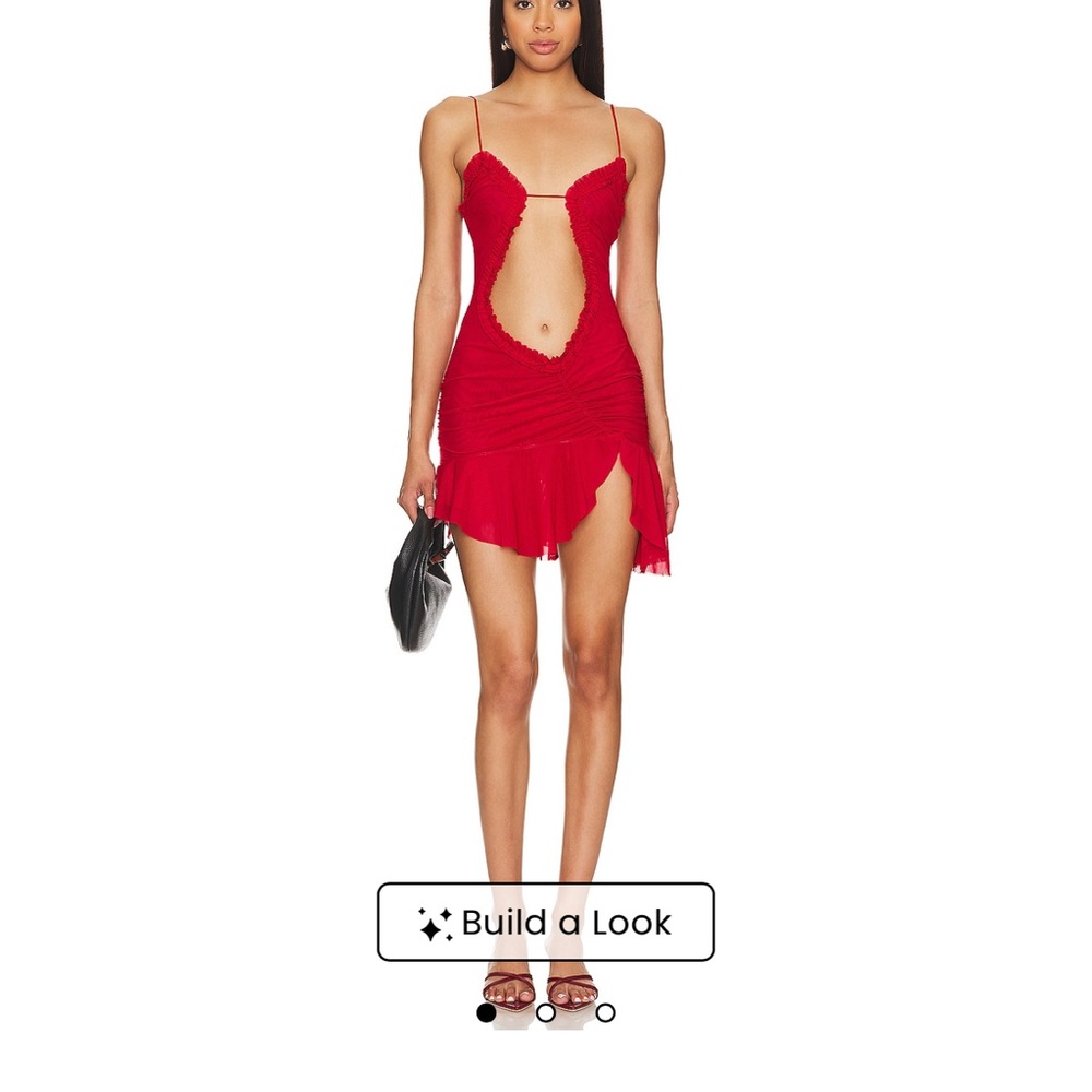 Jaded London Red Mini Fatale Dress Size 8